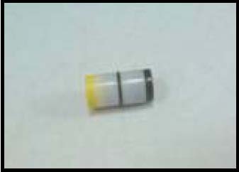 4mm White Bushing Complete W/ Yellow & Black Cap